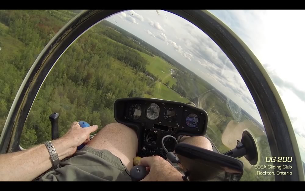 Terry McElligott Landing his DG-200 at SOSA Gliding Club, Rockton, ON