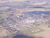Town of Cudworth from the air [Saskatoon Soaring Club]